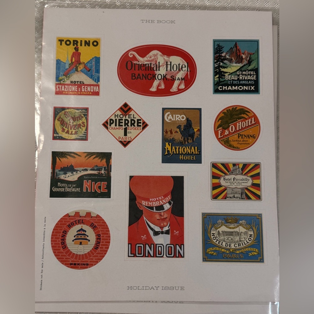 Louis Vuitton Home Office Stationery with Vintage Travel Stickers